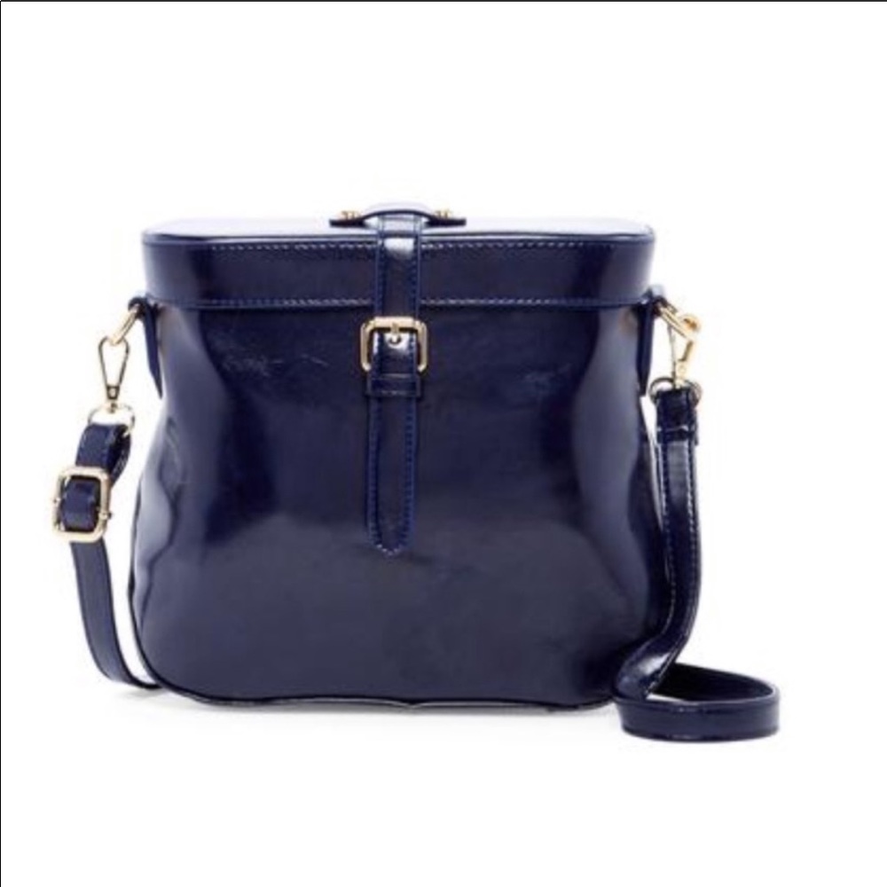Vintage Crossbody Blue Handbag